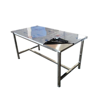 Vente directe du fabricant, établi en acier inoxydable pour salle blanche, durable, table d'emballage en acier inoxydable commercial