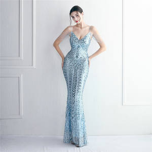 Nouvelle Arrivée 2026 – Robe de <span class=keywords><strong>Soirée</strong></span> Longue Ajustée à Bretelles Fines, Ornée de Perles Florales et de Paillettes, Idéale pour Galas et Dîners de Gala - Product Image 2