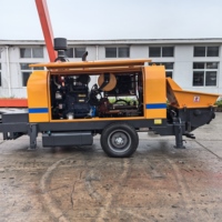 Pompe à béton SMCP80 portable, diesel, électrique, télécommandée