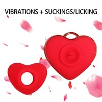 Mini Herzförmiger Vibrator zum Saugen und Lecken mit Starker Stummschaltung, Schlüsselanhänger-Vibrator, USB-Aufladbar, 10 Frequenzen, für den Täglichen Gebrauch
