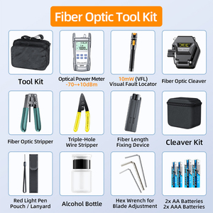 Kit d'outils professionnels FTTH pour fibre optique OPM VFL, cisaille de précision, dénudeur rapide, épissage rapide, connexion à froid SC/<span class=keywords><strong>APC</strong></span>/UPC - Product Image 6