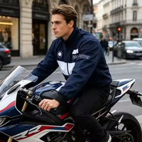 Veste d'hiver unisexe sur mesure grande taille, style streetwear, brodée, avec logo avant, coupe-vent, imperméable, en polyester, pour le sport automobile F1