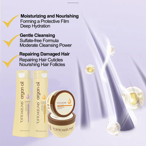 Acondicionador de cabello de aceite de argán hidratante para cabello seco o dañado dejándolo suave <span class=keywords><strong>y</strong></span> sedoso más fácil de administrar champú <span class=keywords><strong>y</strong></span> acondicionador natural - Product Image 4