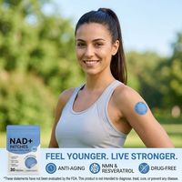 Patchs transdermiques HLK NAD+ avec NMN et Resvératrol, patch anti-âge et longévité, 30 unités, favorise la production de NAD+, réparation cellulaire