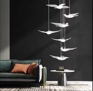 Zeal Lighting colgante luces colgantes accesorios lineal gran techo escalera LED candelabros de cristal - Product Image 1