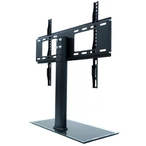 Modelo 903 Preço barato de vidro temperado Base TV Bracket Mount Flat screen LCD Monitor base TV Desk Stand
