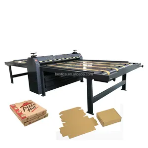 Cheaper price semi automatic flat bed MQJ-1600 die cutting creasing machine for recycle banana fruit corrugated carton box