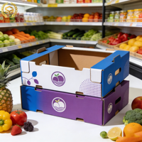 Ecologische golfkartonnen dozen voor de landbouw met offsetdruk voor aanpasbare fruit- en groenteverpakkingen