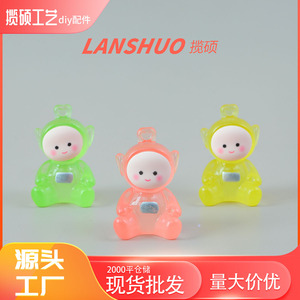 Adorable Glow in Dark Teletubbies Mini Resin Figurine Abstract Cartoon Round 3D Home Decoration Desktop <b>Ornament</b> - Product Image 4