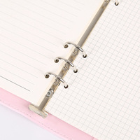 Carnet de planification professionnel à spirale 6 anneaux, couverture rigide en cuir PU couleur macaron A4 A5, pour bureau et agenda, vente en gros