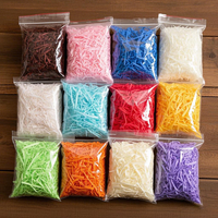 Vente en gros de papier crêpé en raphia de couleur unie, compatible avec l'impression par gravure étanche à l'humidité, bougies de farce pour boîtes cadeaux non couchées