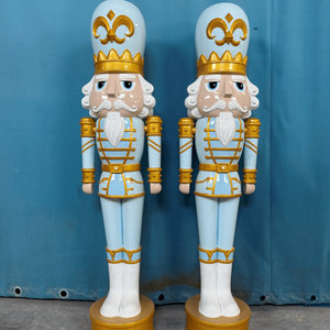 Juego de figuras de <span class=keywords><strong>Cascanueces</strong></span> de fibra de vidrio de varios tamaños para decoración de centros comerciales y puntos fotográficos - Product Image 2