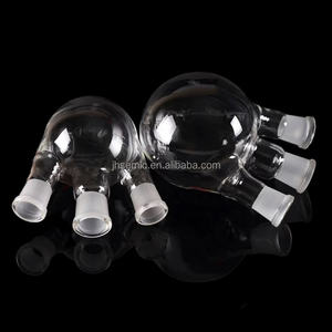 ขวดควอตซ์สามคอเก็บความร้อนทนต่ออุณหภูมิสูงและโปร่งใสสูงผลิตตามสั่งโรงงาน - Product Image 1