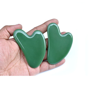 Wholesale Best Green Aventurine Real <b>Jade</b> Gua Sha Face <b>Roller</b> Massage Gau Sha Stone Face <b>Roller</b> Massager - Product Image 2