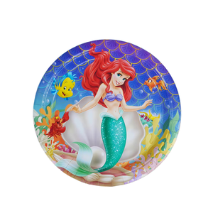 Ensemble de vaisselle de fête unique sous licence officielle <span class=keywords><strong>La</strong></span> <span class=keywords><strong>Petite</strong></span> Sirène Serviettes de table Assiettes à dessert pour l'anniversaire des enfants Halloween - Product Image 2