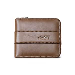 Nuovo degli uomini della chiusura lampo breve <span class=keywords><strong>portafoglio</strong></span> unico tiro della gioventù di affari del raccoglitore orizzontale diretta della fabbrica Del Raccoglitore - Product Image 1