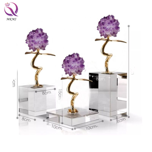 Cristalli viola di lusso accessori per arredamento da tavolo per interni accessori per la decorazione della casa - Product Image 6