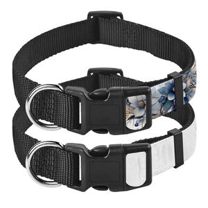 Sublimation Pet Nylon <b>Collar</b> Blank Plain Personalized with Adjustable Quick Release Buckle for <b>Puppy</b> Dog <b>Collar</b> - Product Image 1