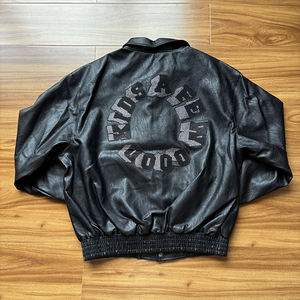 جاكيت NEOHOPE بتصميم مخصص للدراجات النارية للرجال، بجودة عالية وتطريز حروف وجلد مقاوم للماء، بتصميم قصير ومزين بأحجار الراين لسباقات الدراجات - Product Image 5