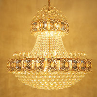 Villa retest bâtiment salon grand luxe personnalisé led or mosquée lustre en cristal lumière