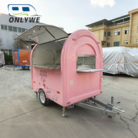 ONLYWE Food Truck Mobile Entièrement Équipé – Cuisine, Jus, Café, Kiosque, Pizzeria – Van Remorquable en Aluminium Personnalisable pour la Restauration Extérieure