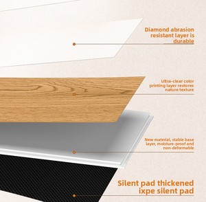 Pavimento SPC 5mm Nero Effetto Legno Flottante, Pavimentazione in Plastica SPC Impermeabile, Piastrelle in Vinile Click Effetto Quercia per Uso Interno in Supermercati - Product Image 4