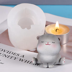 Eine Vielzahl von katzen förmigen Duft kerzen flüssige Silikon form DIY Desktop-Dekoration Ornamente Tropfen Kleber Gipsform - Product Image 5