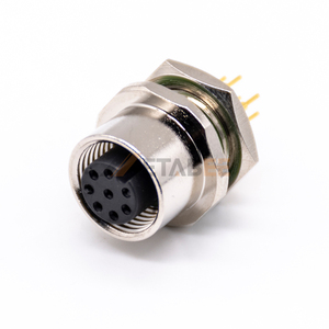 Connecteur M12 8 broches femelle A codé, montage sur panneau droit, filetage PG9, IP67, prise de signal - Product Image 5