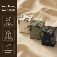 Boîtes d'emballage personnalisées en carton gaufré avec feuille d'or pour bougies et parfums