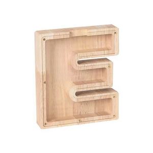 Handcrafted Wooden Letter Piggy Bank Customizable Kids Savings Bank for Birthdays Gift - Product Image 4