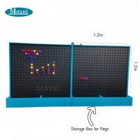 Jeux muraux LED Puzzle DIY Boîte lumineuse Pegboard Activité pour enfants Interactif Sensoriel Géant Brite Light LED Peg Board