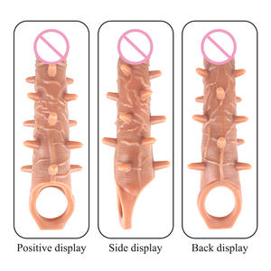 Hoge Kwaliteit Mannen Tpe Deeltje Siliconen Mouw Delay Condoom Prikkels Lange Dikke Slijtage Volwassen Producten Dildo Condoom Volwassen Seksspeeltjes - Product Image 2