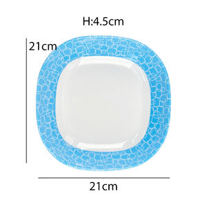 Posate in plastica piatto quadrato e ciotola da tavola <span class=keywords><strong>set</strong></span> stoviglie all'ingrosso - Product Image 6