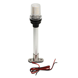 Luz de ancla de barco de 10 pulgadas, polígono de 360 grados, luz de poste de popa LED redonda para yates marinos, barcos de pesca - Product Image 6
