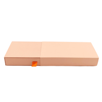 Boîte cadeau tiroir personnalisée OEM en papier rigide rose mat haut de gamme avec logo sur mesure pour bijoux (boucles d'oreilles, colliers)