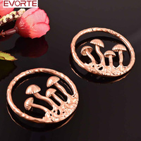 Evorte 10PC Classic Flower Ear Hangers Gauges Stainless Steel Magnetic Ear Weights Expander Ear Tunnels Plugs Jewelry