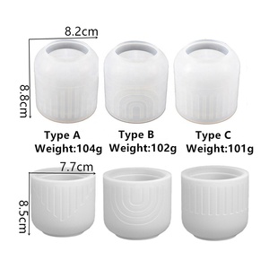 3D elaborati 3 tipi di semplice figura geometrica emersa forma di cilindro stampo <span class=keywords><strong>in</strong></span> silicone per resina artigianale <span class=keywords><strong>gesso</strong></span> cera vaso succulento - Product Image 2