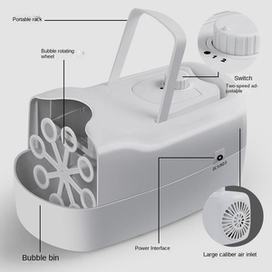 Hot Selling 2-Level Speed Portable Automatic <b>Bubble</b> Machine Electronic Toy for <b>Kids</b> Travel Toy for Outdoor Parties Made Plastic - Product Image 5