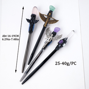 Quartz rose brut de pierre précieuse de haute qualité stylo en cristal magique de roche en <span class=keywords><strong>argile</strong></span> fait à la main en vente en gros - Product Image 2