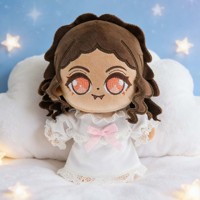 Poupée en peluche fille vampire aux cheveux bouclés, robe en dentelle, jouet en peluche, personnage d'anime kawaii, peluche pour collection et cadeau