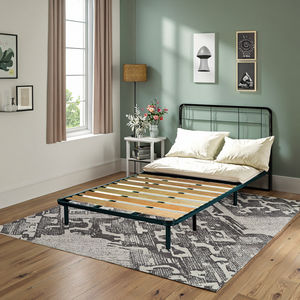 Cadre <span class=keywords><strong>de</strong></span> <span class=keywords><strong>lit</strong></span> en acier <span class=keywords><strong>à</strong></span> <span class=keywords><strong>lattes</strong></span>, durable et élégant, base <span class=keywords><strong>de</strong></span> <span class=keywords><strong>lit</strong></span> écologique avec installation facile <span class=keywords><strong>pour</strong></span> un sommeil confortable - Product Image 5