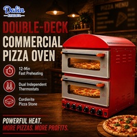 Four à pizza à deux niveaux, four à pizza électrique à double couche, four à pizza commercial pour restaurant, pizzeria