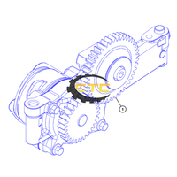 Pompa 496 asli 4800-4964800 3116 oli GP-ENGINE untuk mesin Caterpillar 3126 C7