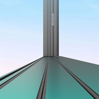 Ventanas Corredizas Horizontales de Doble Acristalamiento con Rotura de Puente Térmico de Aleación de Aluminio para Cocina, Apartamento, Villa Moderna, Escuela, Hotel