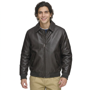 Arrival Men's Casual Zipper Style Leather <b>Jackets</b> <b>Slim</b> <b>Fit</b> Top Quality Men Genuine Leather <b>jacket</b> for men - Product Image 1