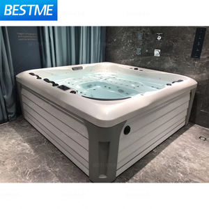 <span class=keywords><strong>Spa</strong></span> autoportant moderne de luxe avec jets de massage Baignoire à remous extérieure et égouttoir inclus pour les hôtels - Product Image 5