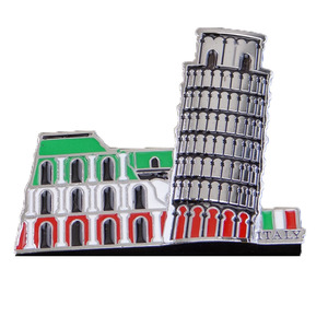 El Coliseo Torre inclinada de Pisa Italia Imanes de nevera Herradura Viaje 3D Metal Memorial Magnético Refrigerador Pegatinas Regalo - Product Image 1