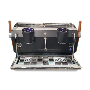 Machine à café expresso volumétrique <span class=keywords><strong>semi</strong></span>-automatique italienne à 2 groupes, 12 L, 4 chaudières, système de chauffage T3, tuyau en cuivre - Product Image 1