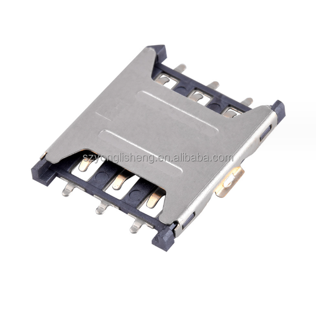 Stock Nano SIM 6P Micro-card Mobile Phone Card Slot Pull-out Small Card Connector Pull Type Nano-SIM