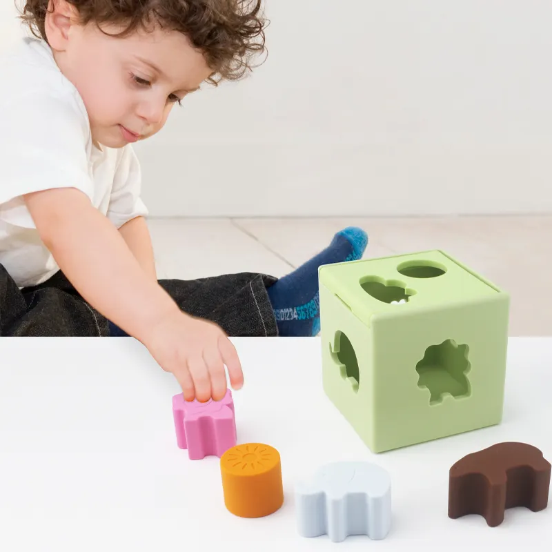 Kinder Vroege Onderwijs Vorm Bijpassende Kubus Hexahedron Verlichting Speelgoed Baby Grip Speelgoed Groothandel